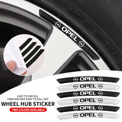 4Pcs Car Wheel Hub Rim Stickers Decals Auto Styling Accessories For Insignia Astra G J F K Vectra C H Corsa C B D Omega