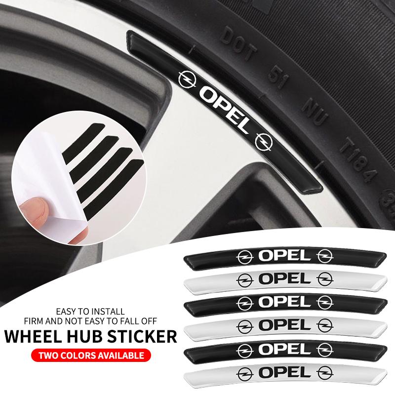 4Pcs Car Wheel Hub Rim Stickers Decals Auto Styling Accessories For Opel Insignia Astra G J F K Vectra C H Corsa C B D Omega Kbd066