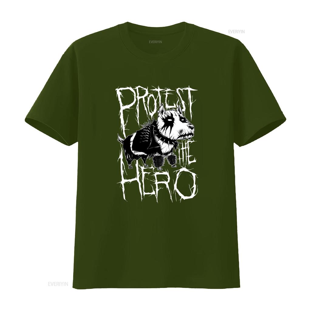Protest the Hero Band Dawg T-shirt Metalcore Progressief Canada Metal Mode Muziek Streetwear vintage Gewassen Veelzijdig