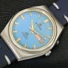 VINTAGE RICOH R31 AUTOMATIC JAPAN MENS SKY BLUE COLOR DIAL WATCH a707907-1