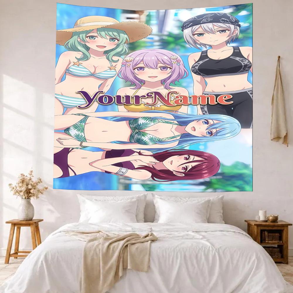 Quintessential Quintuplets Custom Your Name Wall Decor Tapestry Art For Pet Memorial Birthdaywedding Party Backdrop Family Gift
