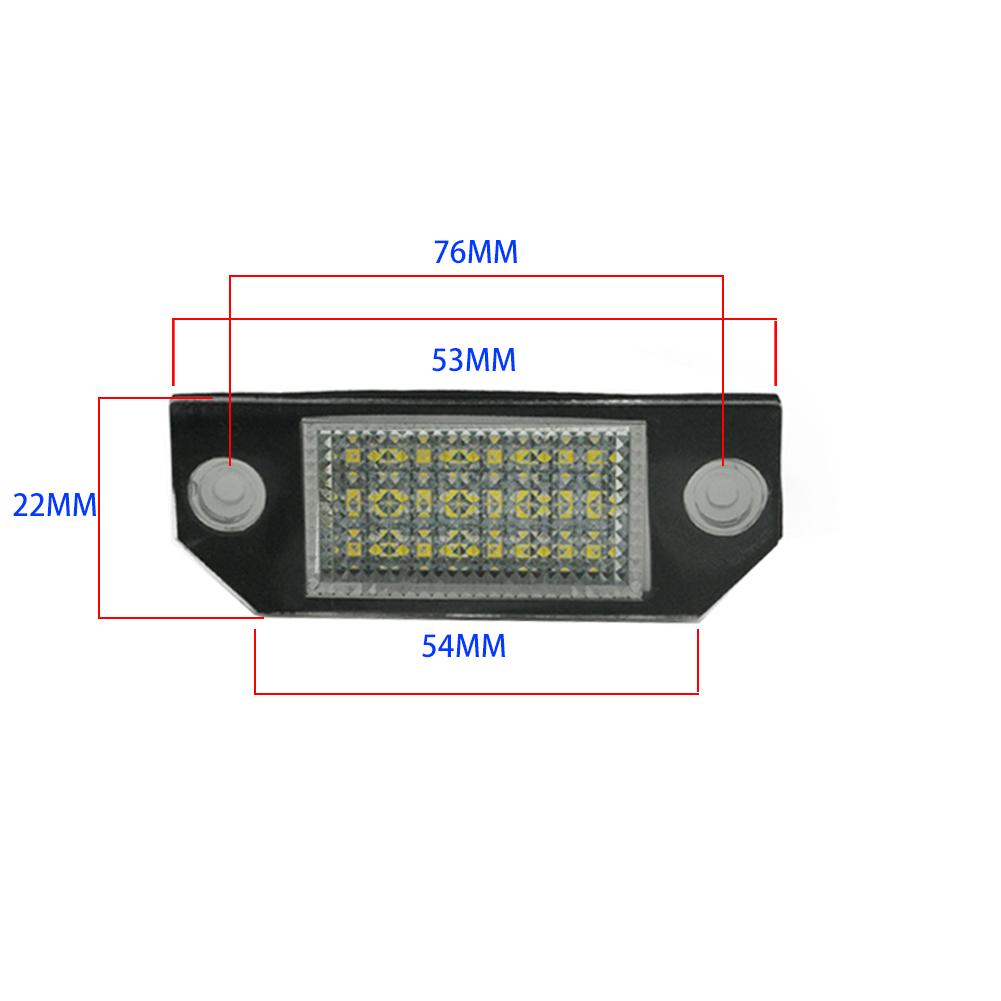 2Pcs 12V White 24 Car LED Number License Plate Lamp for Ford Focus C-MAX MK2