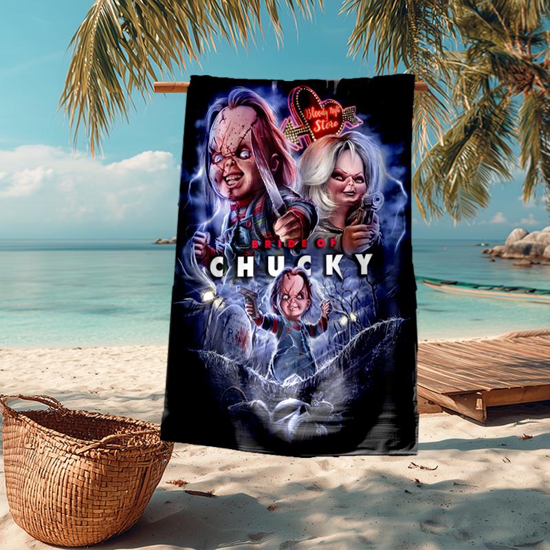Chucky Fashion Beach Towel: Ideal for Summer Adventures Soft, Absorbent and Quick Drying Suitable for Swimming and Bathing