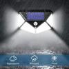IP65 Waterproof LED Infrared Body Sensing Solar Polycarbonate Diffuser Street Outdoor Black Wireless Wall Lamp