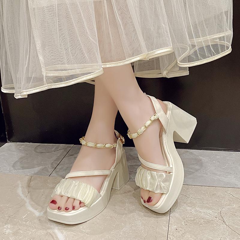 Fashion 2025 New Summer Casual Waterproof Women's Sandals Fashionable Increased Heel Platform Wedges Stylish Roman Loafers for Women