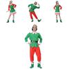 Adult Christmas Elf Cosplay Costume Couple Outfits