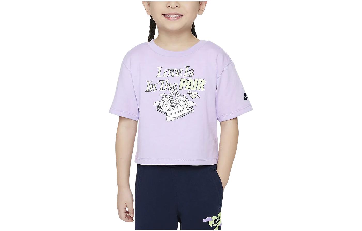Nike Swoosh T Shirt Purple Infant And Toddler HF2215-505 3T