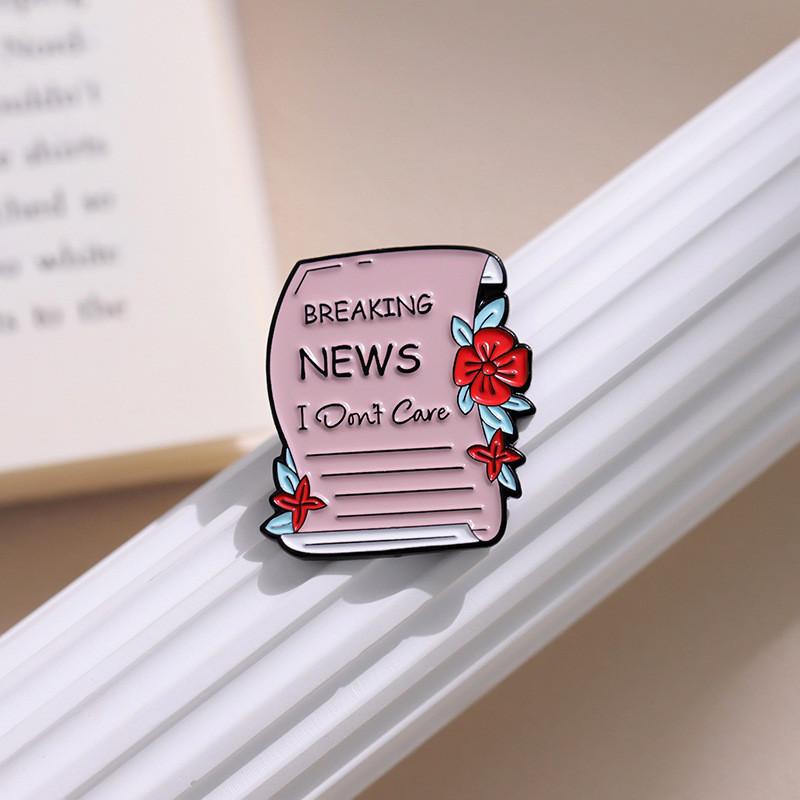 Alloy Fashionable Unique Brooch With Colorful Flower And Letter Accents For Genders All