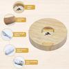Wooden LED Display Base Light Luminous USB Lamp Holder for Crystal Ball Glass Resin Art Ornament Stand Decor Kids Gifts
