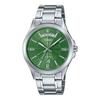 Casio Standard Day-Date Analog Watch MTP-1381D Sunbeam Dial Green Men's