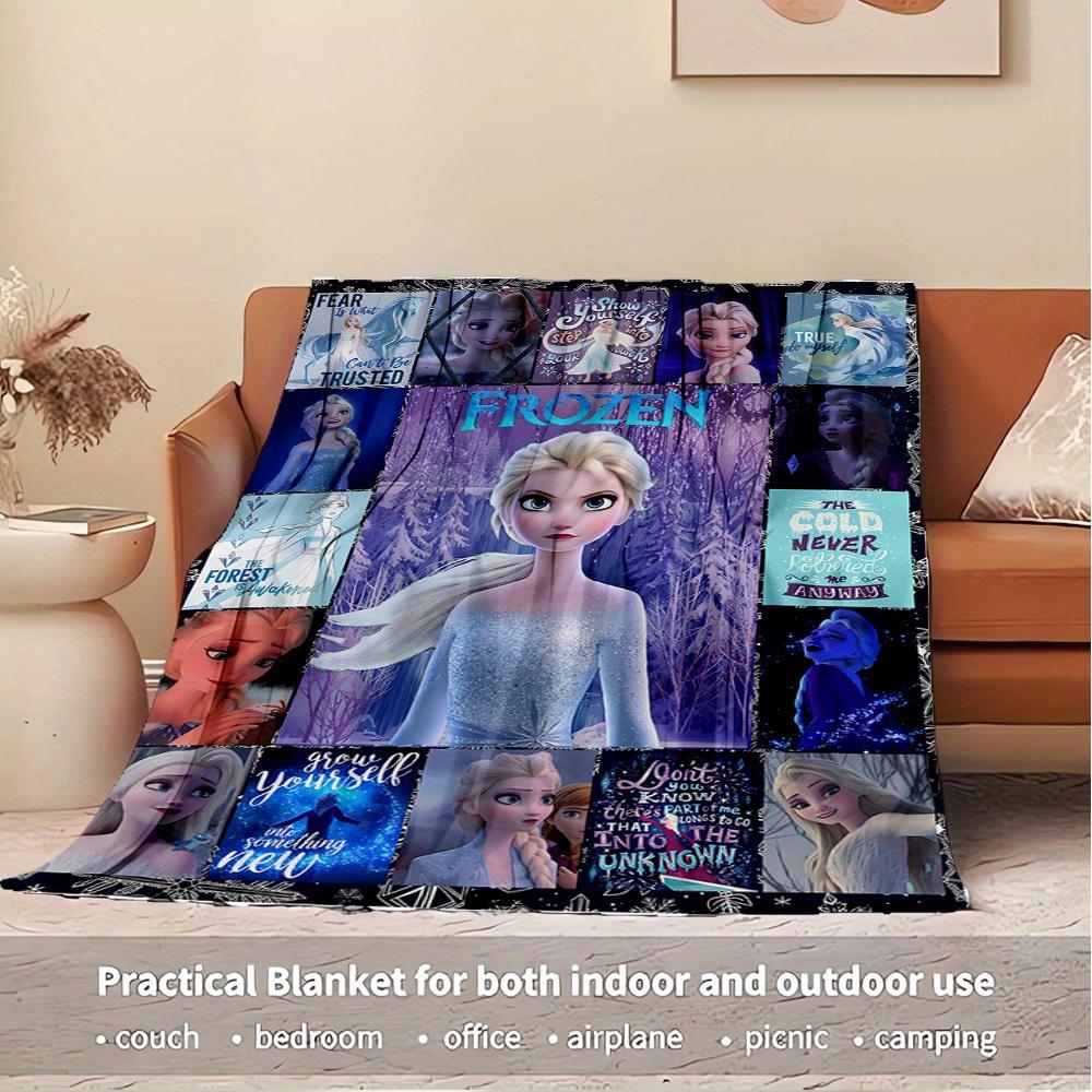 1pc Flannel Frozen Elsa Bedding Throw Blanket Sofa Coverlet