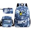 Astro Bot Children's School Bag, Cosmic Robot Elementary School Student Starry Sky Backpack Leisure Bag