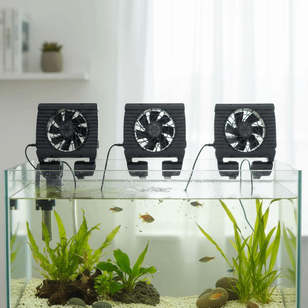 Adjustable Wind Speed Fish Tank Cooling Fan Wall Mounted Aquarium External Fan Shrimp Tank