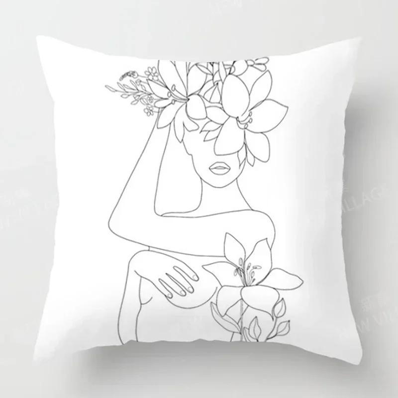 Severský podzimní domácí dekorace Podzimní povlak na polštář Potah na polštář na pohovku Sametový Moderní Morandi