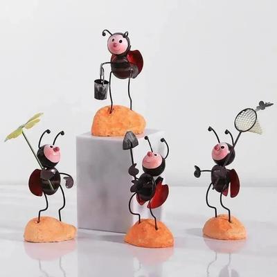 1 Pcs Little Ladybug Creative Department Healing Small Ornaments Living Room Computer Desktop Modern Home Garden Decoration