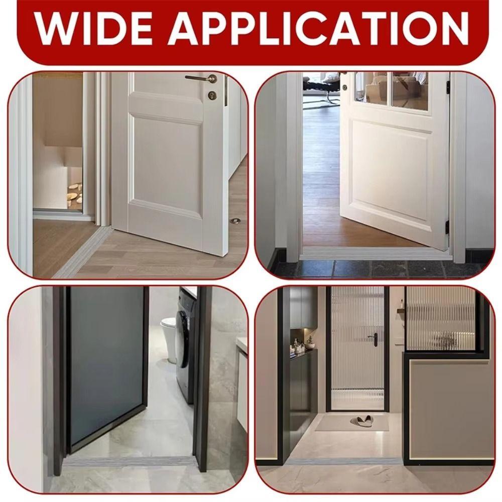 Wood Like Self Adhesive Floor Transition Strip Windproof Doorway Threshold  Door Bottom Sealing