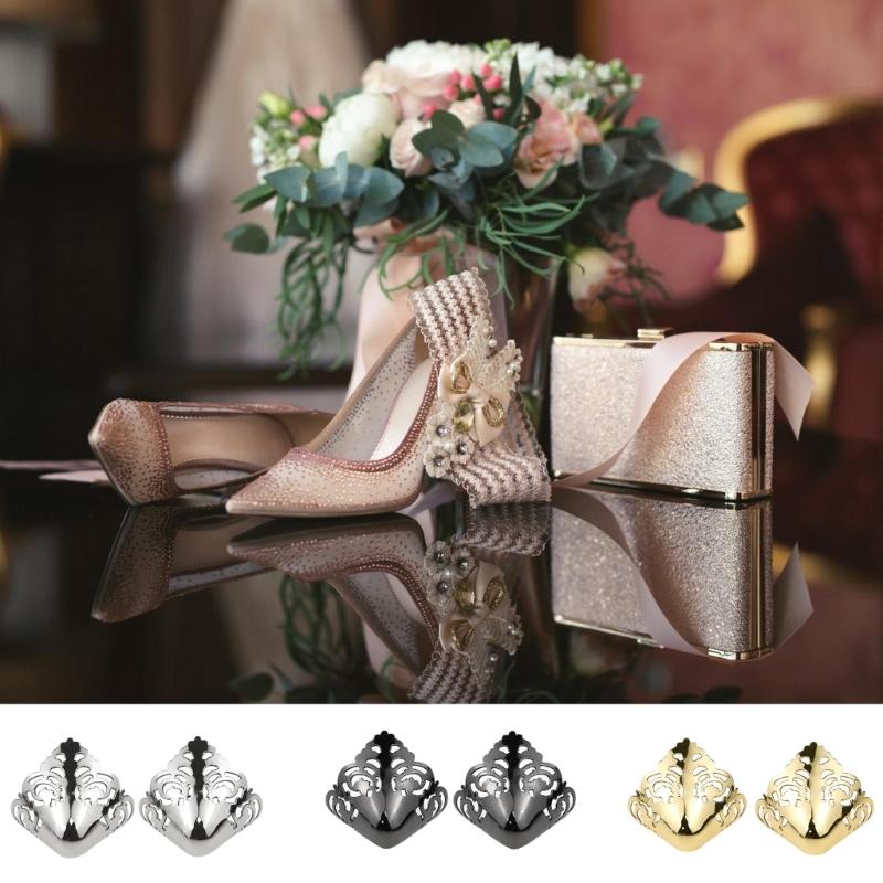 2Pcs Shoes Pointed Protector High Heels Toe Caps Metal Shoe Tip Covers Shoes Decorations Charm Repair Accessories