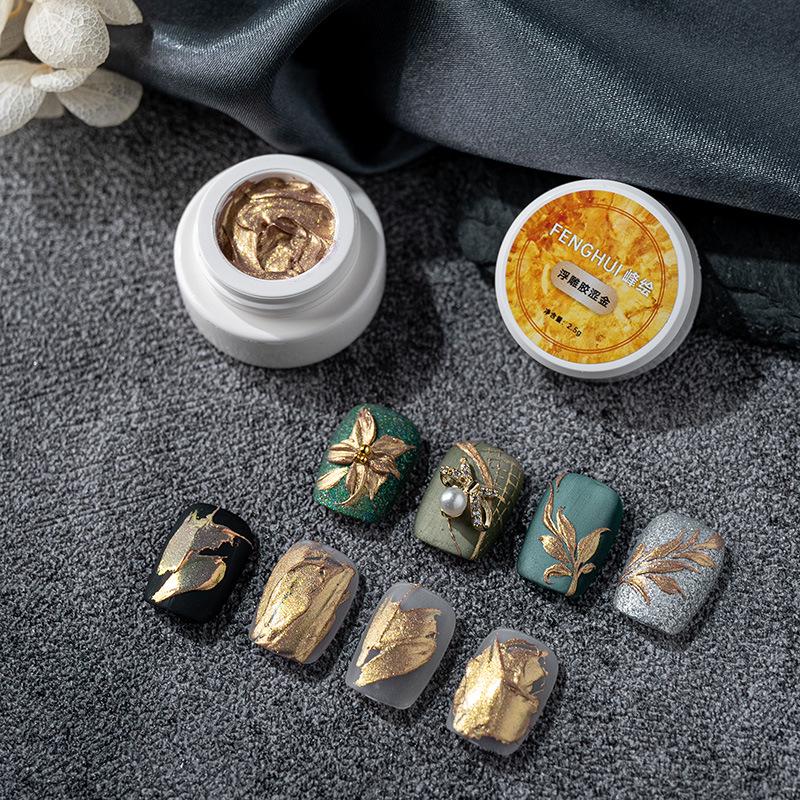 

Gold & Silver Antique Texture Gel: Metallic Relief Plaster, Astringent Taste, Micro-Carving, Solid State, Powderable.