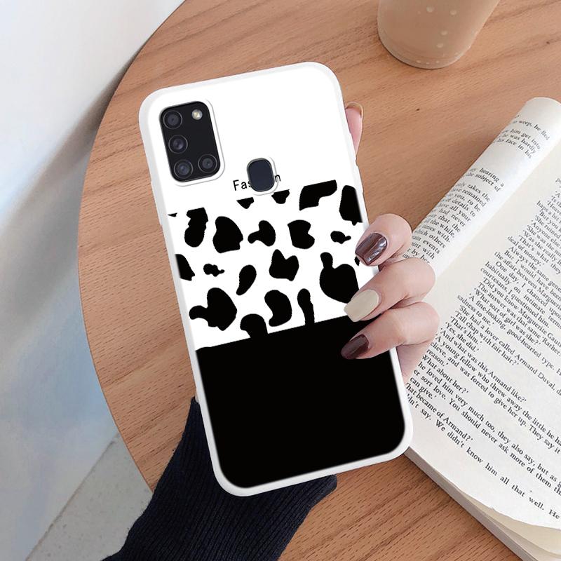 For Samsung Galaxy A21S A50 A51 A52 A32 A31 Phone Case Fashion Leopard Print Pattern Soft Silicone Fundas Protective Cover Shell