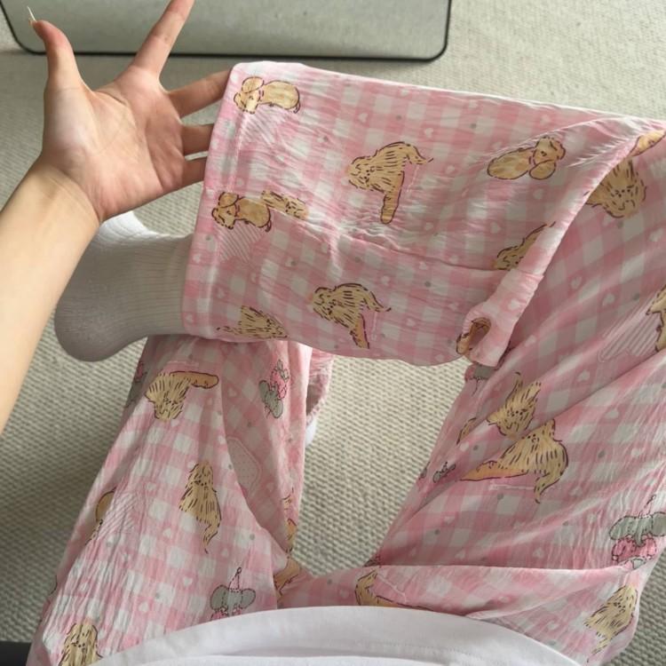 2026 New Style Lounge Pants for Women Loose Fit Wide Leg Casual Pajama Pants for Outdoor, Campus, Home