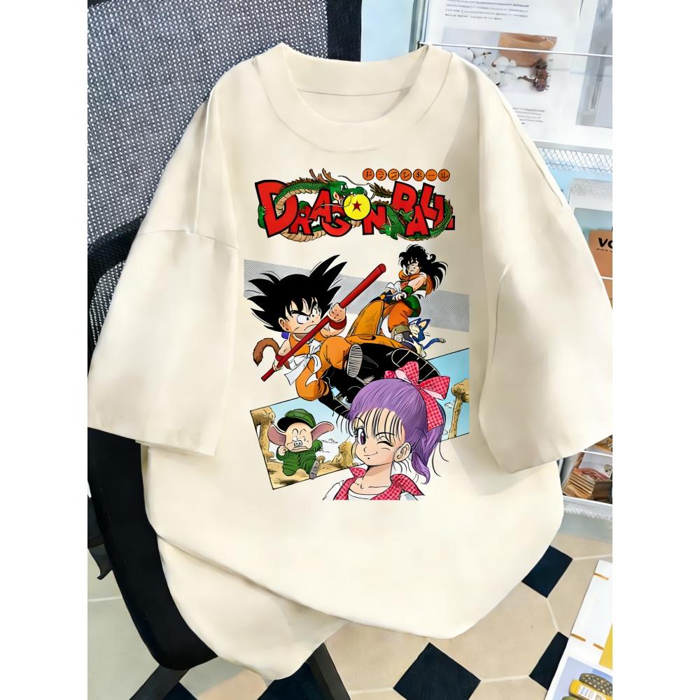 Plus Size Dragon Ball Summer Anime Printed Men WomenTshirt Casual Parent Child Tops Street Wear Harajuku Style Fashion Y2K S