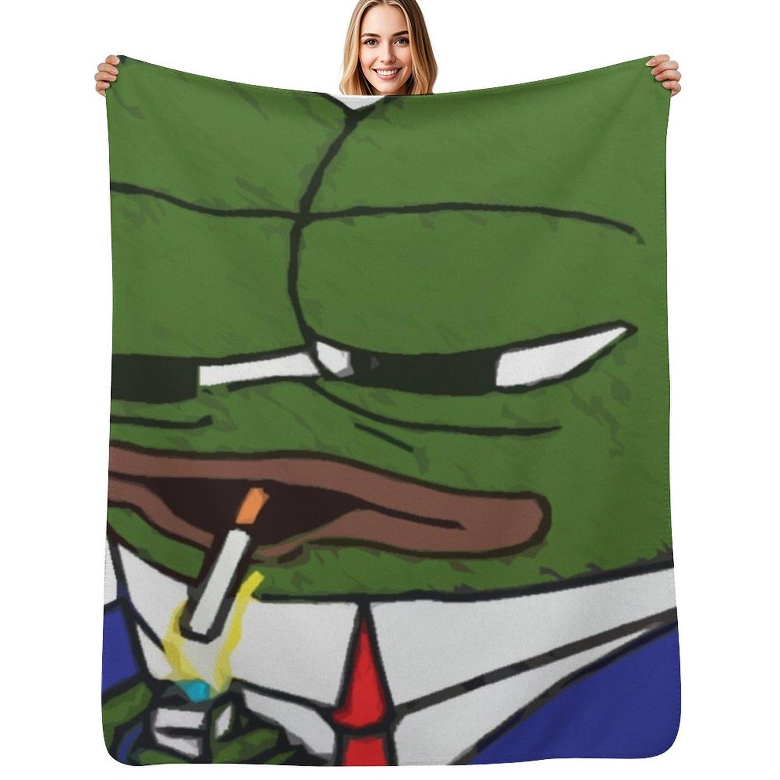 

Pepe Smoking Throw Blanket Soft Breathable Blanket for Night Sleeping 102x76cm(40x30in)