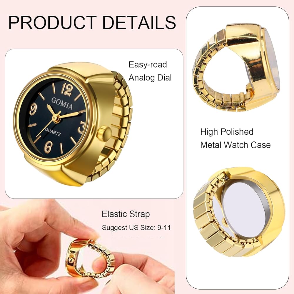 Ringwatch Women's Stainless Steel Adjustable Analog Waterproof Quartz Fashion Accessory