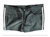 Leather Black Men Short Pants Soft Side Zip Lambskin Gym Sports Boxer Pocket