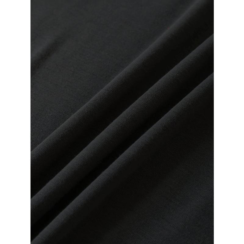 European Size Women's Casual Crew Neck T-Shirt, LOVE Cat Silhouette & Paw Heart Print, Soft Stretch Fabric, S-XXL