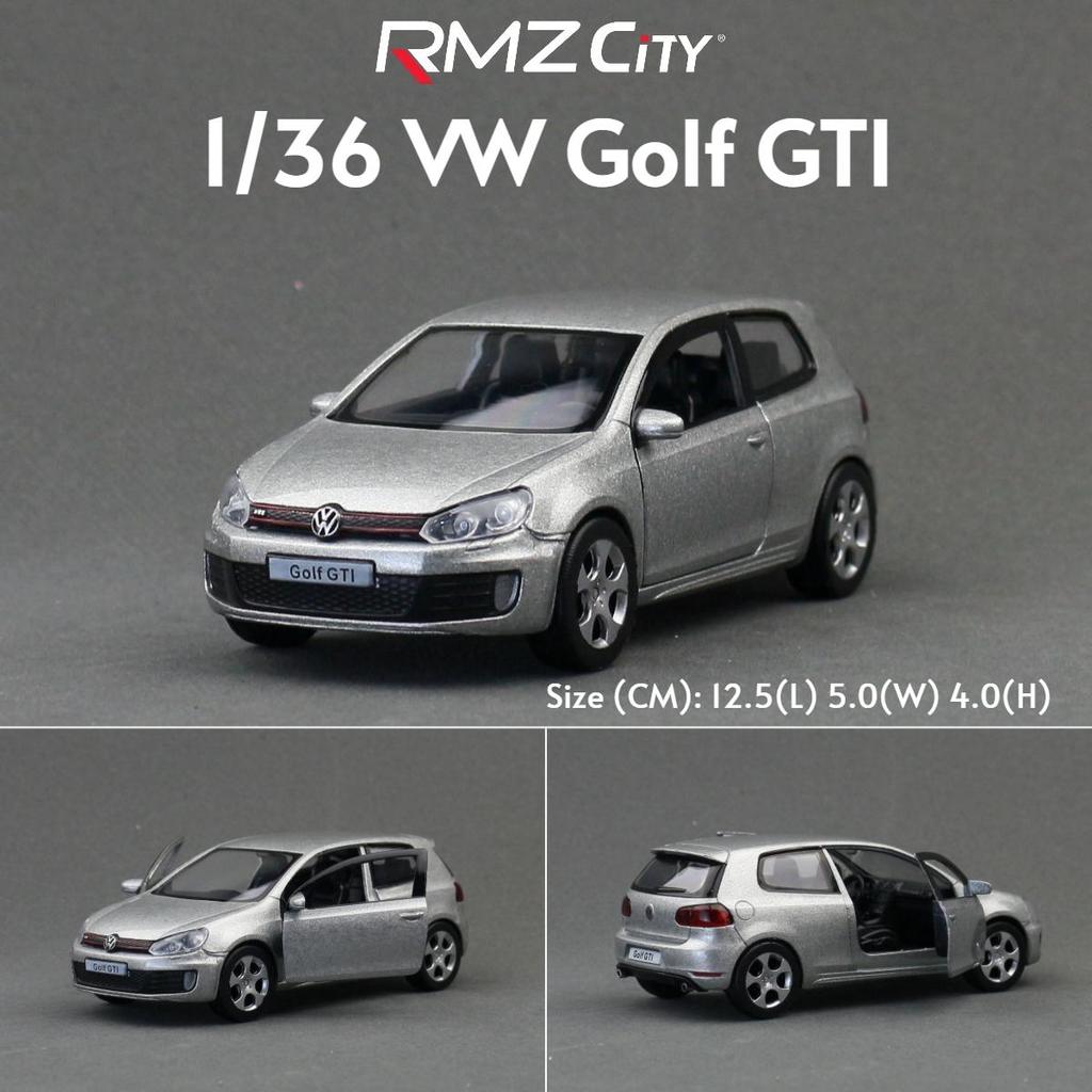 Volkswagen Golf GTI 5palcové kovové auto simulace odlévaný a hračkový vůz RMZ city 1:36 dárků ze slitinových modelů pro děti