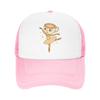 Ballerina Cappuccina Italian Brainrot Meme Trucker Hat Unisex Women Hat Sun Hat Racing Cap Polyester Mesh Baseball Cap Summer