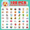 100 Small Size 4Cm Quicksand Countdown Mix And Match Sticker Girl Heart Vsco Graffiti Cartoon Cute