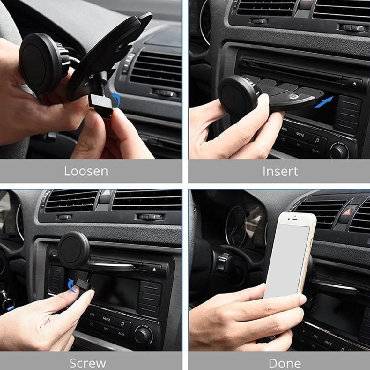 Supporto Magnetico per Telefono in Plastica Universale per Slot CD Attacchi Rapidi Ausilio alla Navigazione Esperienza di Guida Sicura