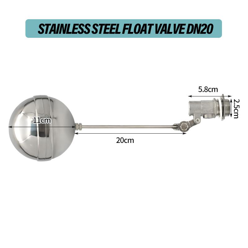 DN15 DN20 DN25 Automatic Stainless Steel Float Valve Ball Water Tank Liquid Level Water Level Controller Durable