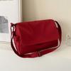 Korean Style Lightweight Shoulder Bag Solid Color Simple Square Bag Sweet Canvas Bag  Girls