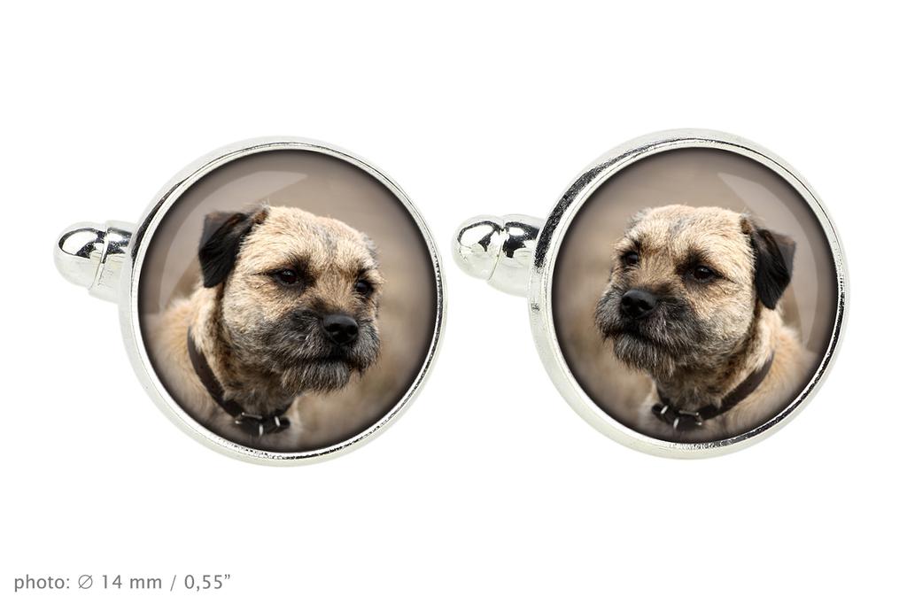 Border Terrier - cufflinks in a box, handmade jewelry, product of the Art-Dog brand