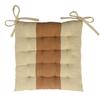 Padded Cotton Chair Cushion 40x40x5 Cm NATALIA Linen, by Soleil D'ocre