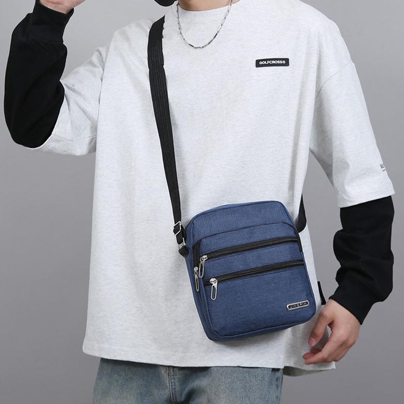 Men'S Small Bag Shoulder Bag Trendy Diagonal Backpack Chest Bag Lightweight Boy Mini Casual Bag Mobile Phone Waist Pack