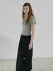 Elssibeui Scoop Neck Rib Knit Top_Gray