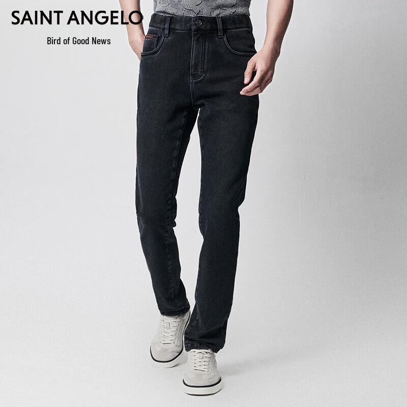 Baoxiniao Men's Thick Straight-Leg Jeans