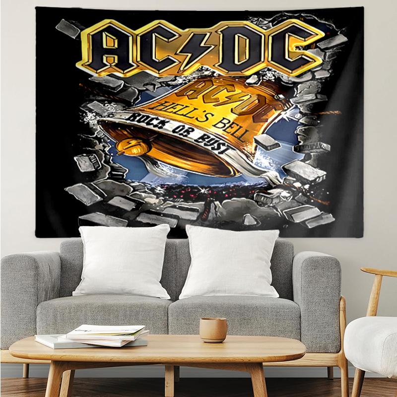 ACDC Tapestry for Bedroom Aesthetic Classroom Tapestries Wall Hanging for Living Room Dorm Office,Ideal Creative Gift