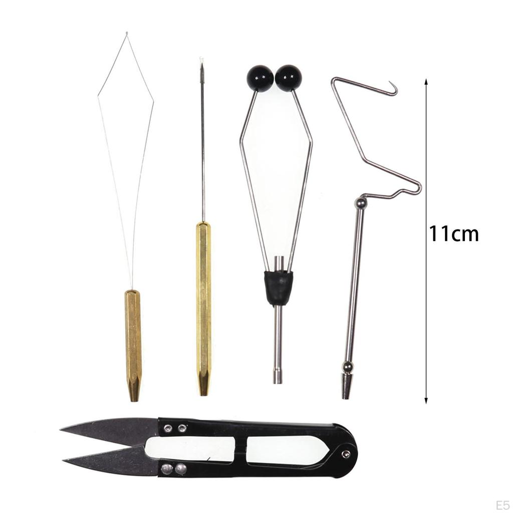 Fly Tying Tools Bobbin Holder Premium Fishing Hook Portable Metal Scissors