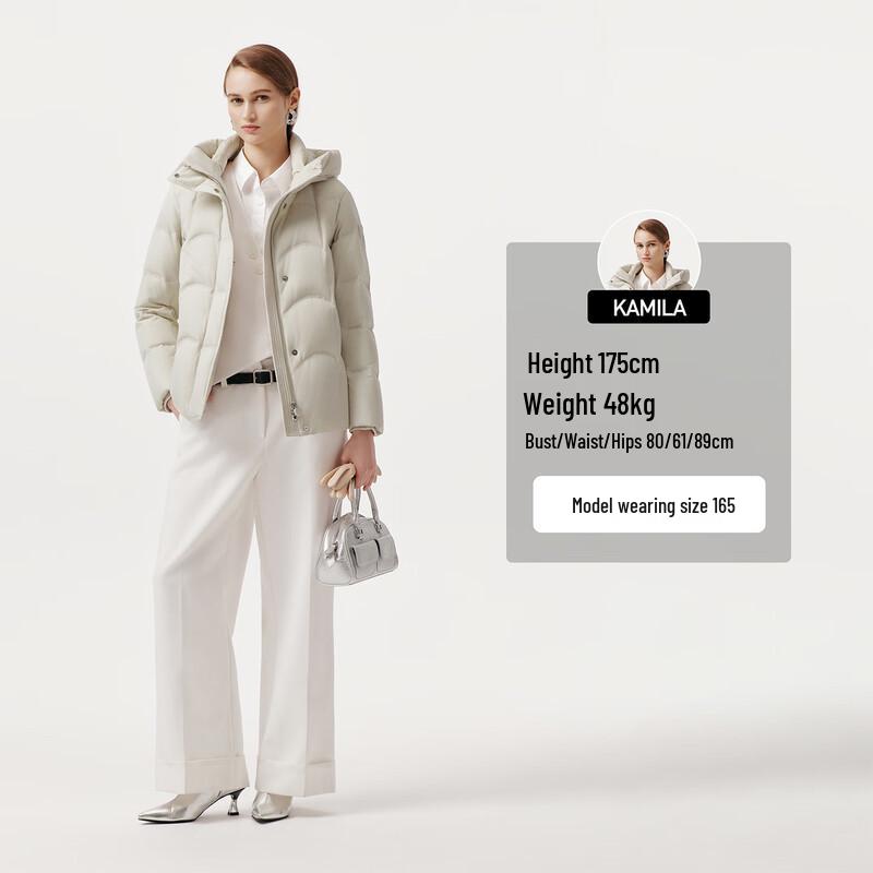 Tanbor Women's Short Hooded Goose Down Winter Jacket 5520392A