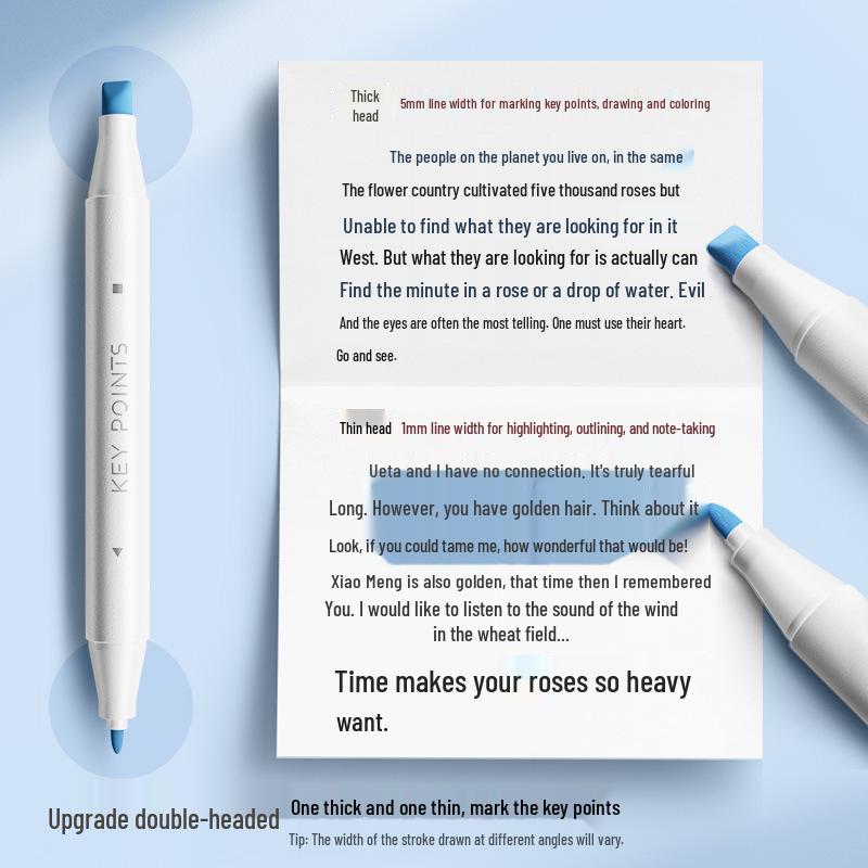 Enmi Original Double-Ended Fluorescent Highlighter Pen for Students