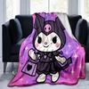 1pc Kuromi's Halloween Adventure Blanket, Seasonal Home Decorative Throw, Unique Gift Idea, Living Room, Travel, Camping, Car Blankets, Beach, Office