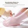 Women's Five-Toe Socks, Summer Thin Style, Ladies' Socks, Pure Cotton, Casual Mid-Calf, Large Mesh, Personalized Toe Socks, 5 Pairs