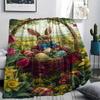 Easter egg Print Flannel Blanket,High quality Comfortable for All Seasons,Home Decor,Warmth and Comfort,Perfect for Christmas Gifts
