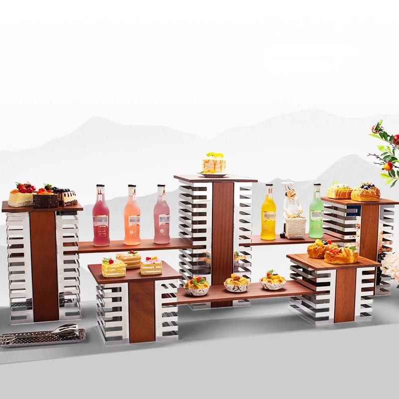 Stainless Steel Display Stand Cafeteria Display Tea Break Dessert Display Wedding Banquet and Cocktail Party Decorations Molds