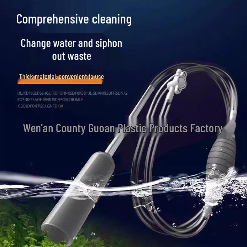 Fish Tank Manual Water Changer & Sand Washer: Siphon Hose for Cleaning Fish Feces.