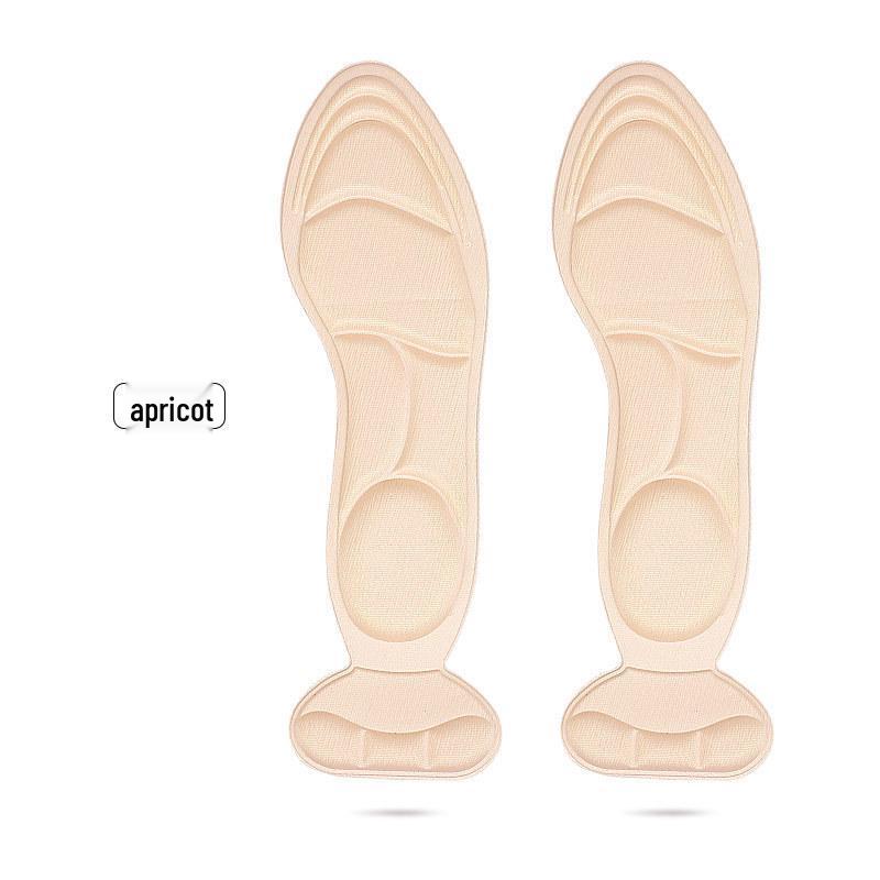 2-in-1 Breathable Non-Slip Massage Heel Sticker with Shock-Absorbing Sponge Insole, Sweat-Absorbing, 5D Design